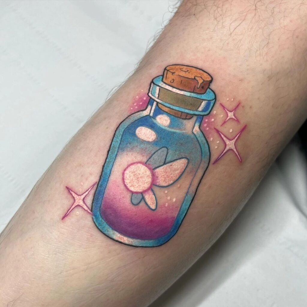 Tatuagem de tofana aquática em desenho animado