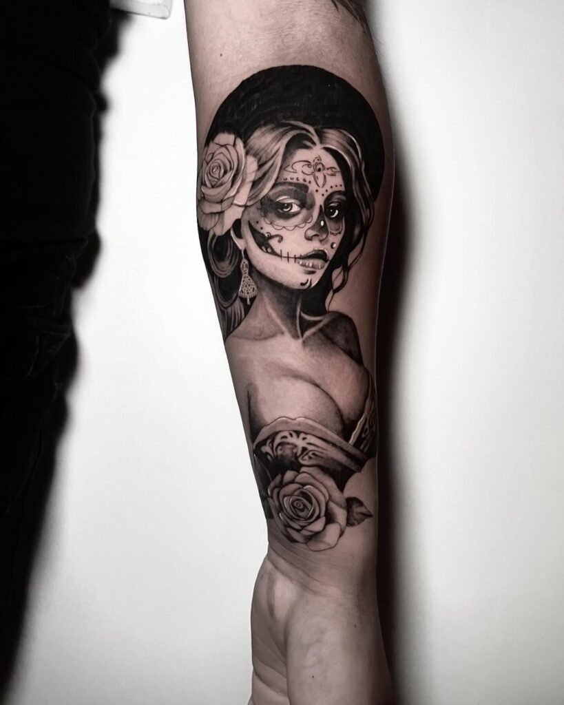 Catrina Forearm Tattoo