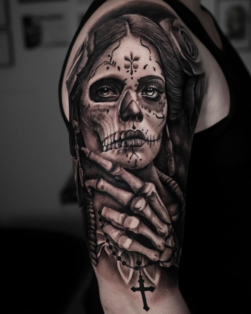 Catrina Half-Sleeve Tattoo