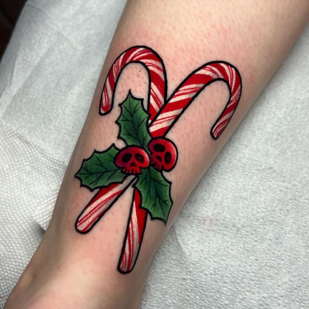 Christmas Candy Tattoo