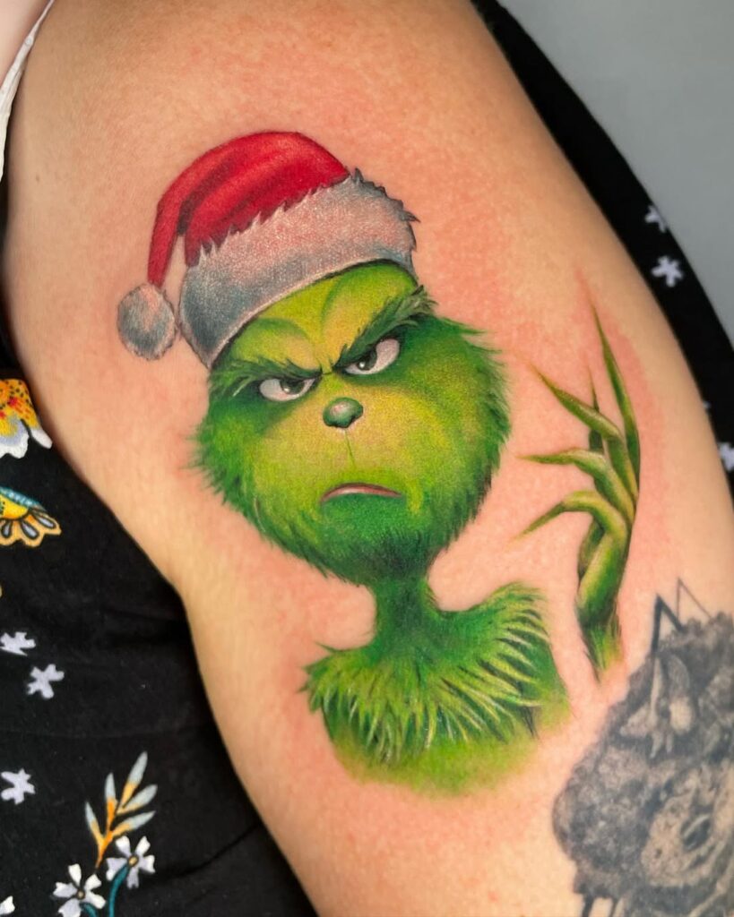 Tatuaggio natalizio del Grinch