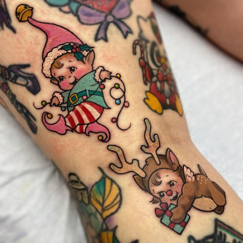 Christmas Kewpies Tattoo