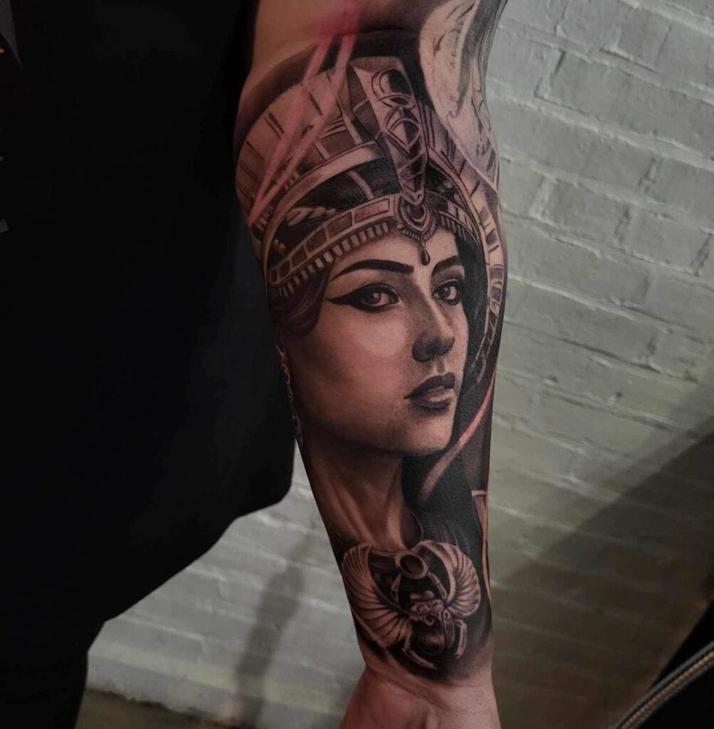 Cleopatra Forearm Tattoo