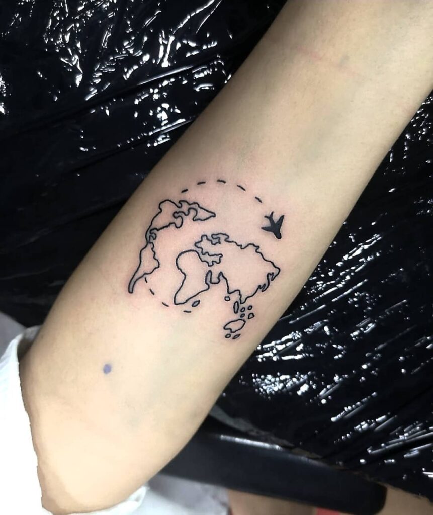 Tatuaggio da braccio "cool Travelling