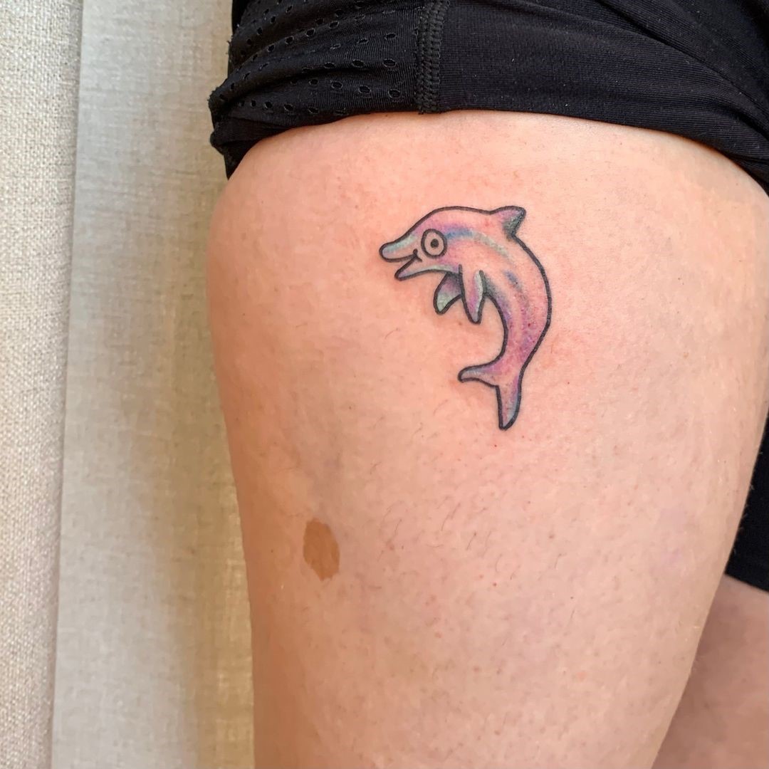 Cute Little Dolphin Tattoo