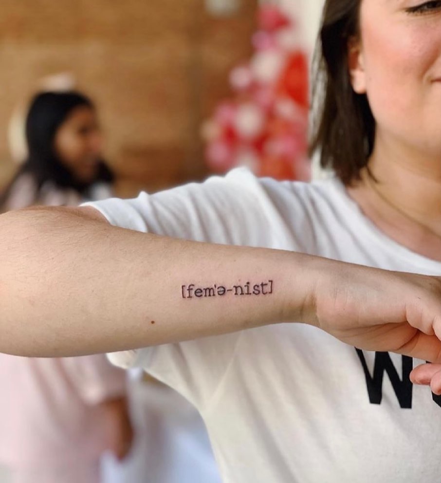 Feminist Script Tattoo