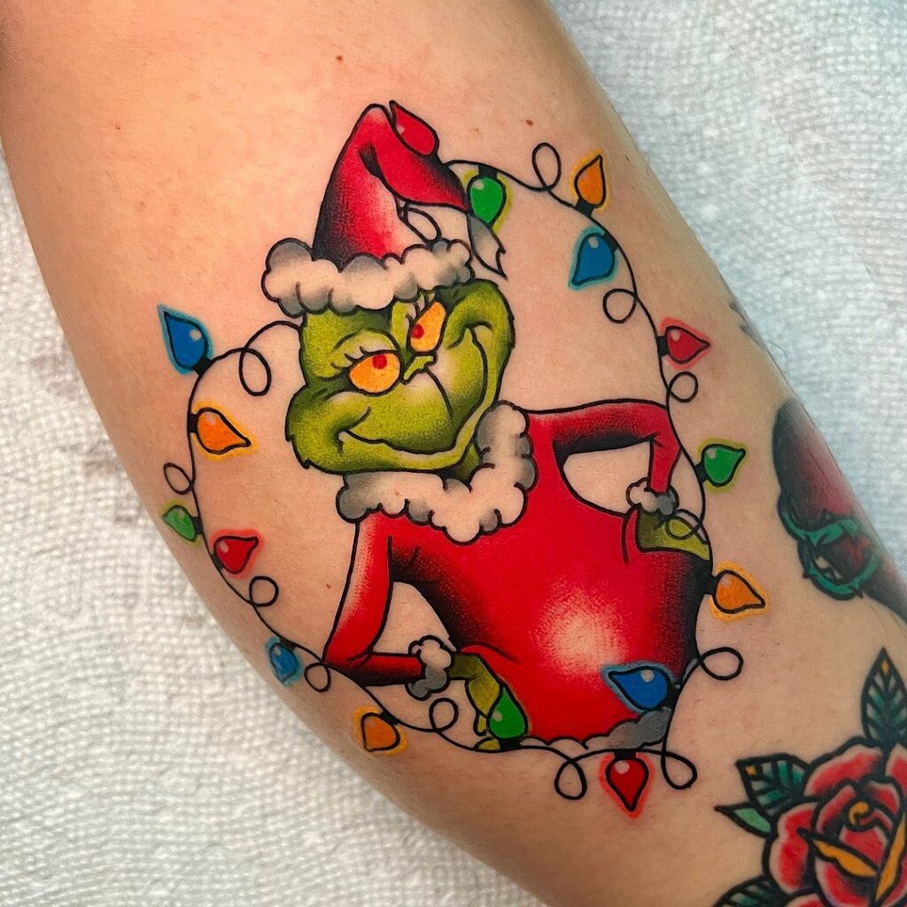 Tatuaggio festivo del Grinch