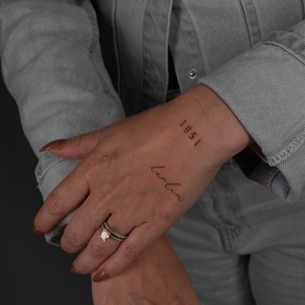 Fine Line Hand Tattoos