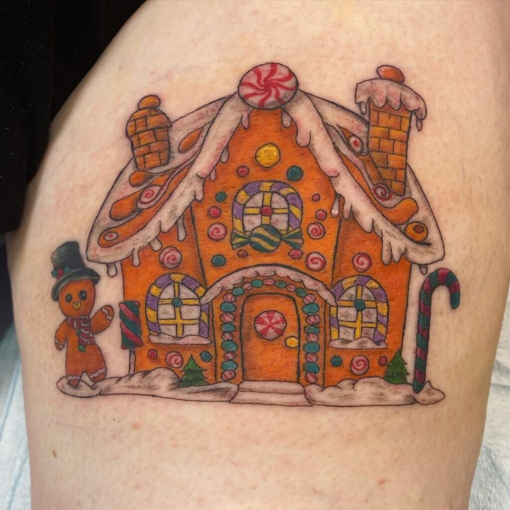 Gingerbread House Tattoo