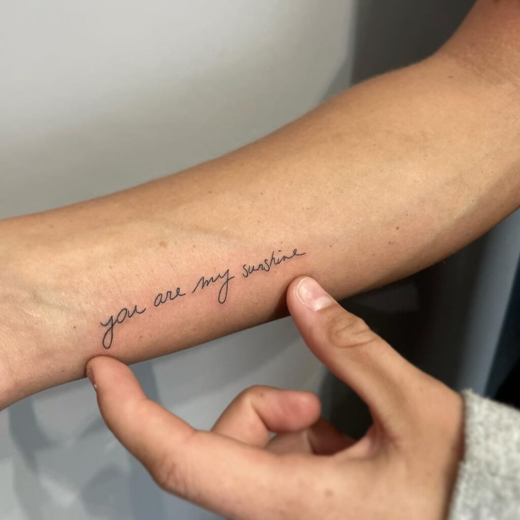 Handwritten Quote Tattoo