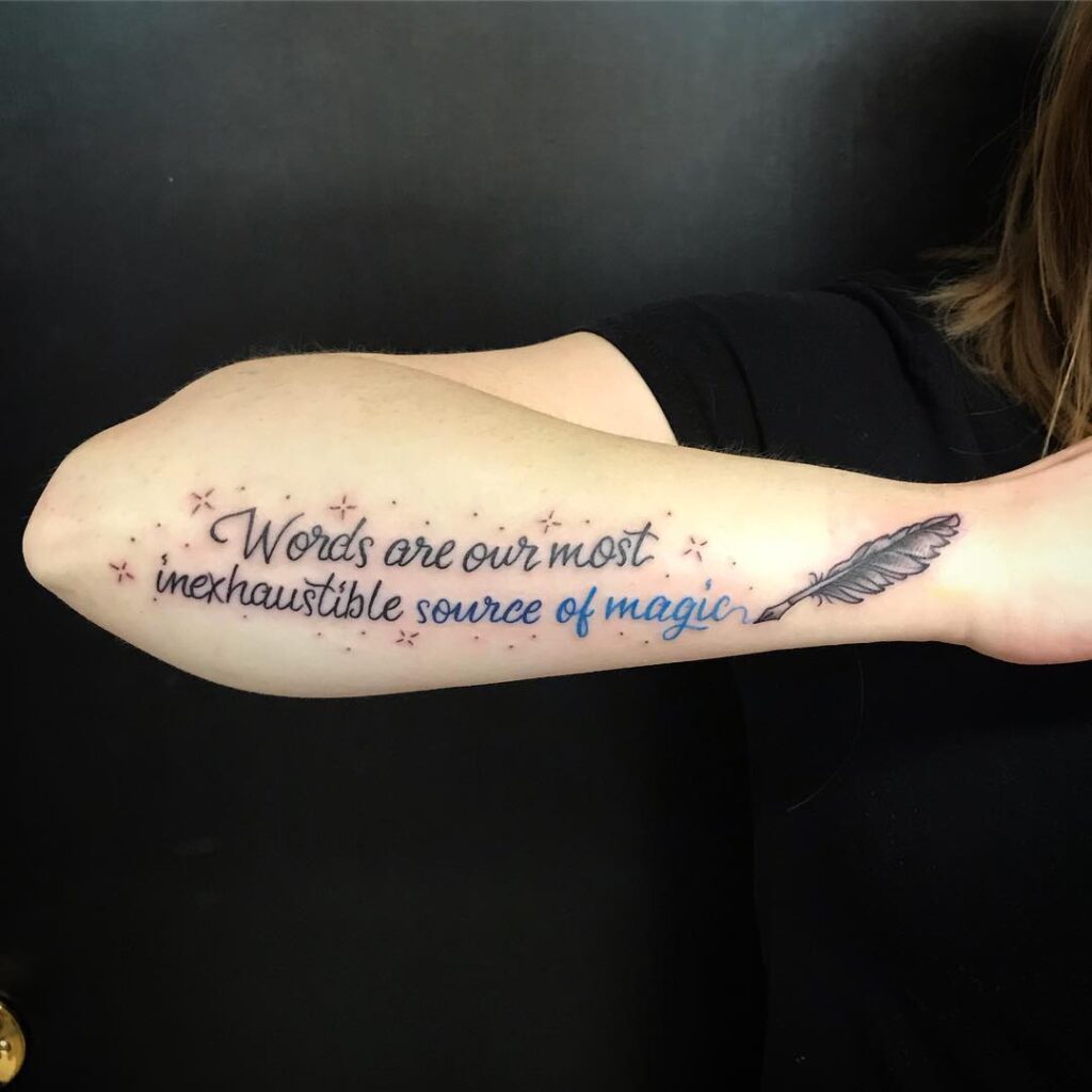 Harry Potter Fan Quote Tattoo