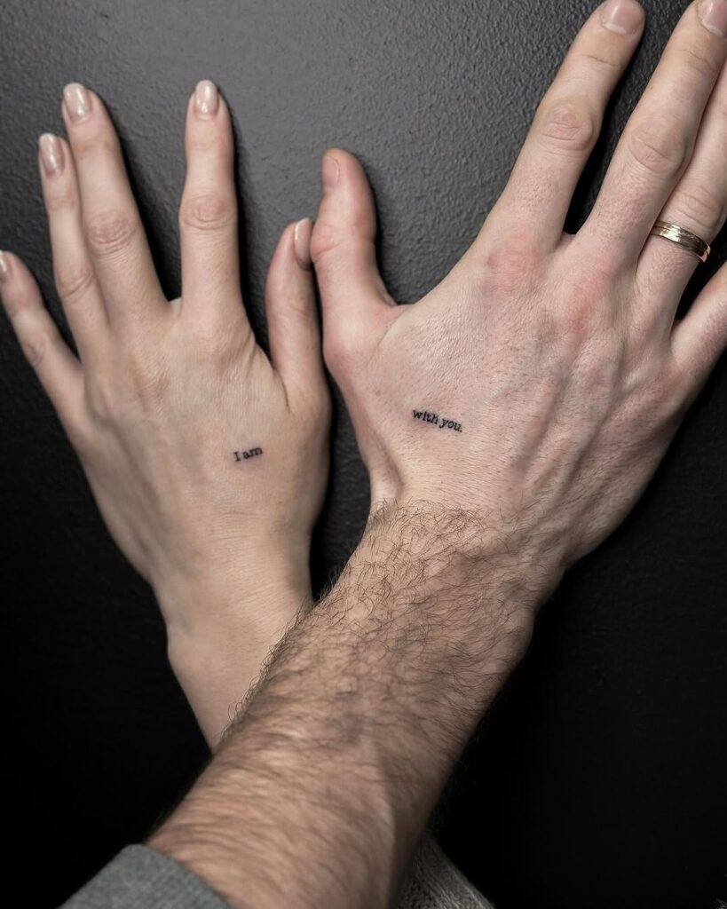 Tatuaje de pareja I Am With You