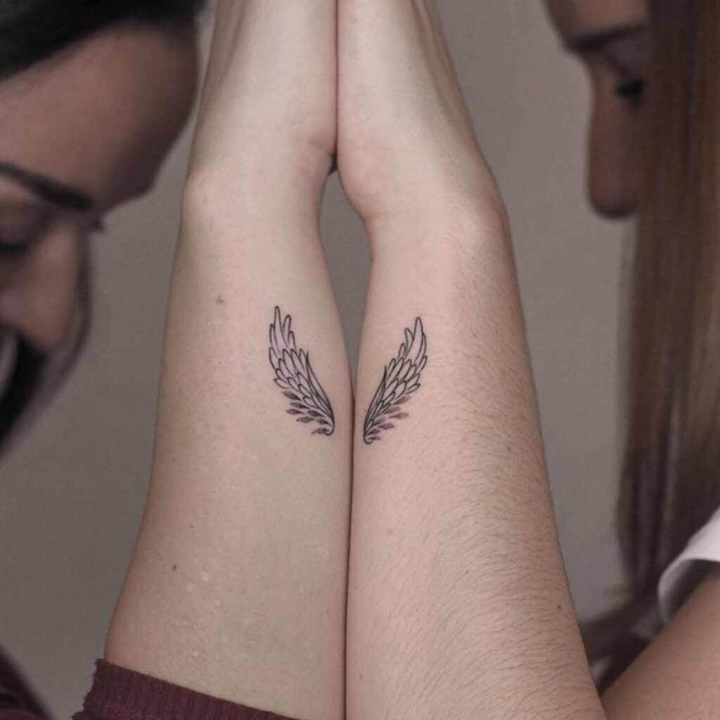 Matching Wings Tattoo