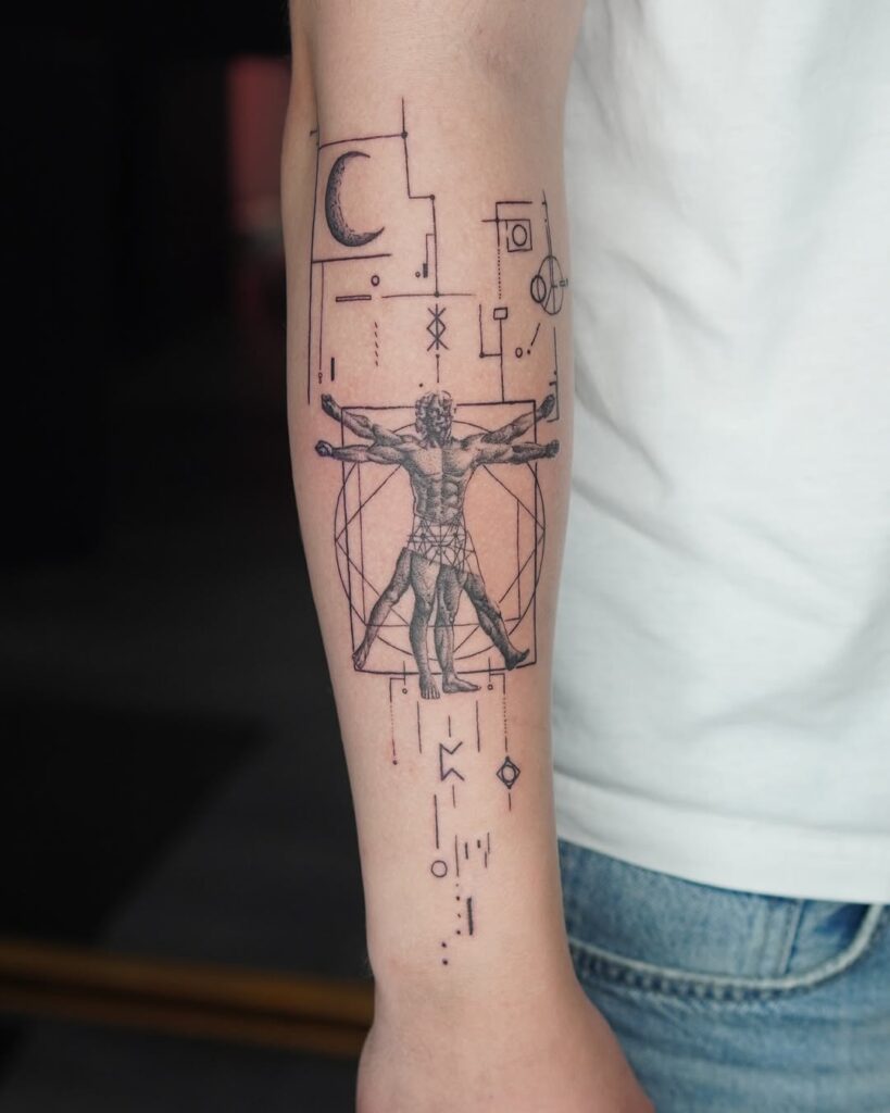 Tatuagem de conceito de micro-realismo