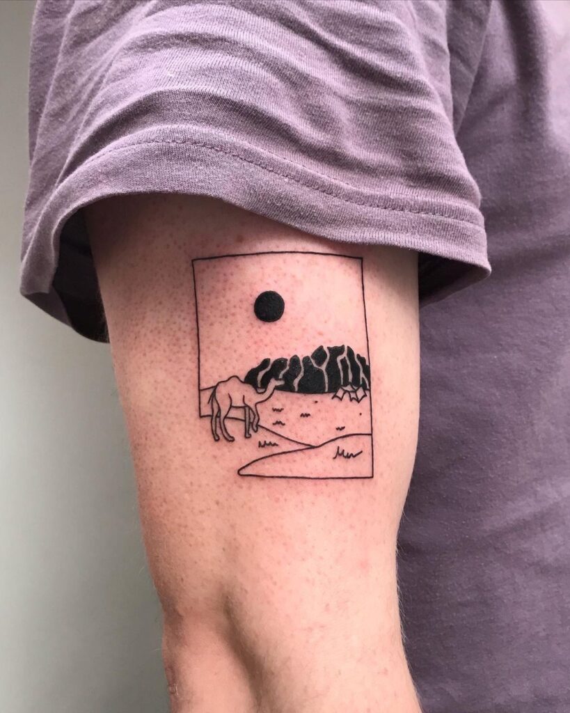 Minimalist Landscape Tattoo