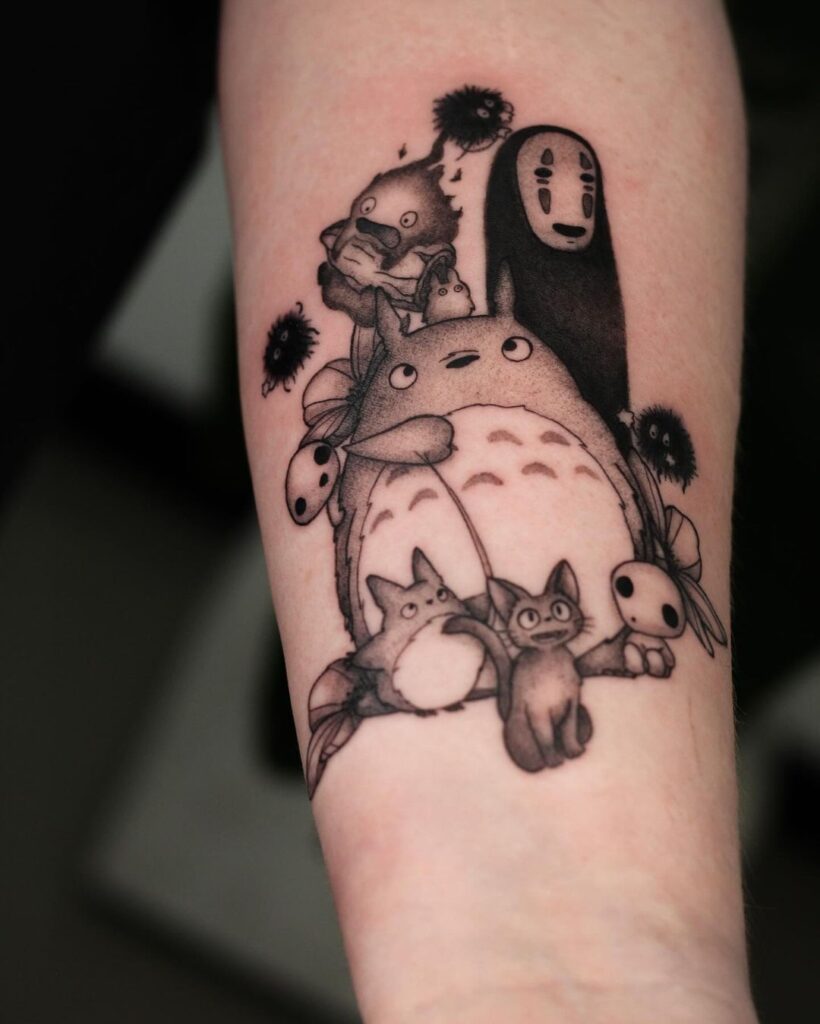 Miyazaki Characters Tattoo