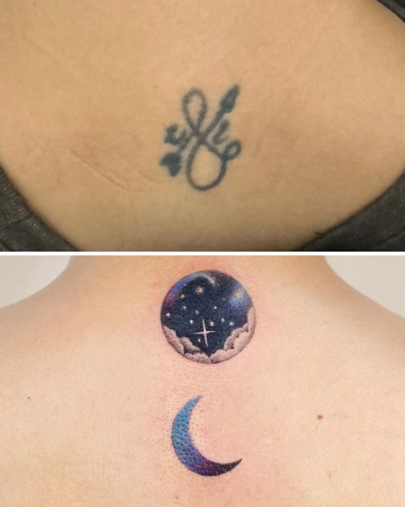 Moon Cover-Up Tattoo