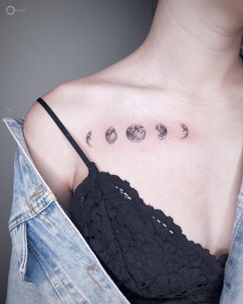 Tatuagem das fases da lua