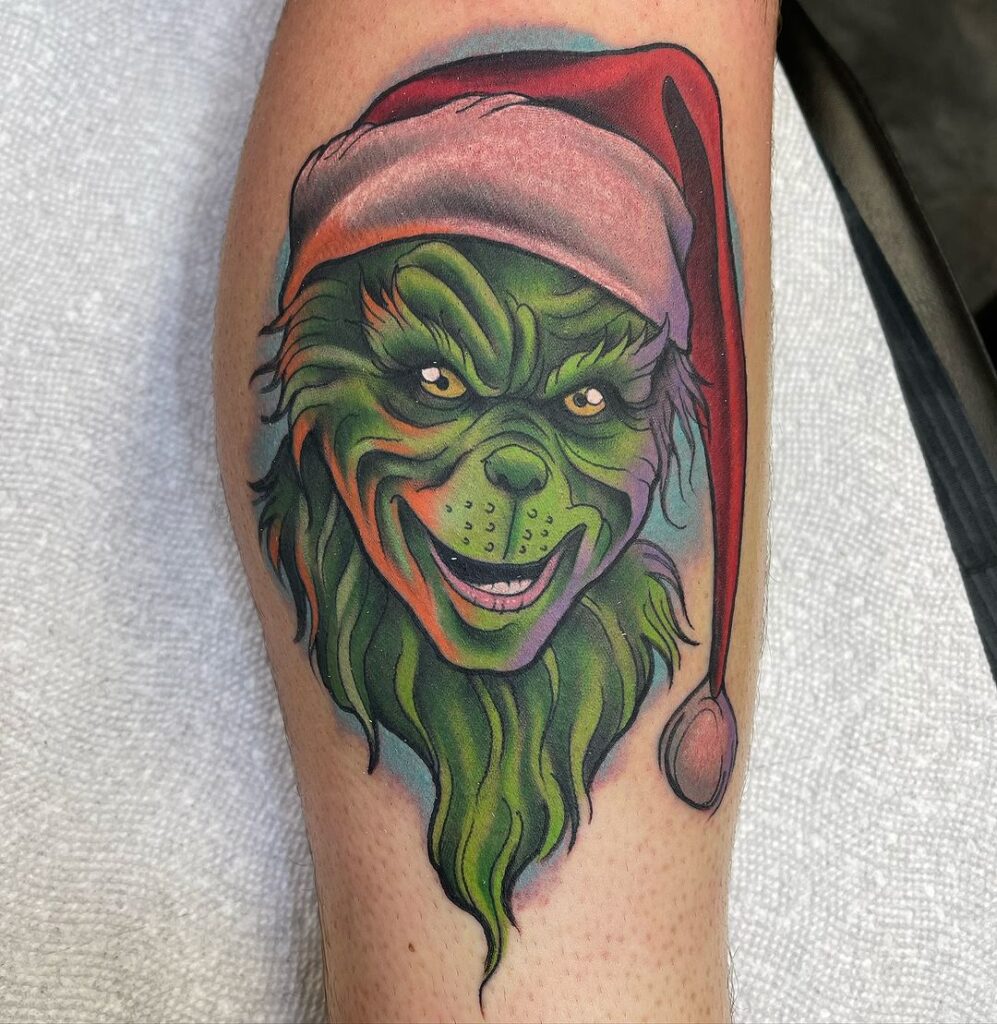 Realistic Grinch Tattoo