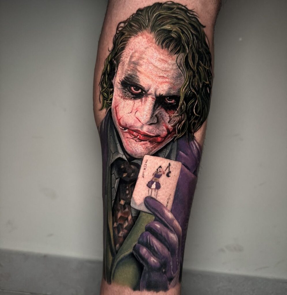 Tatuaggio realistico di Joker