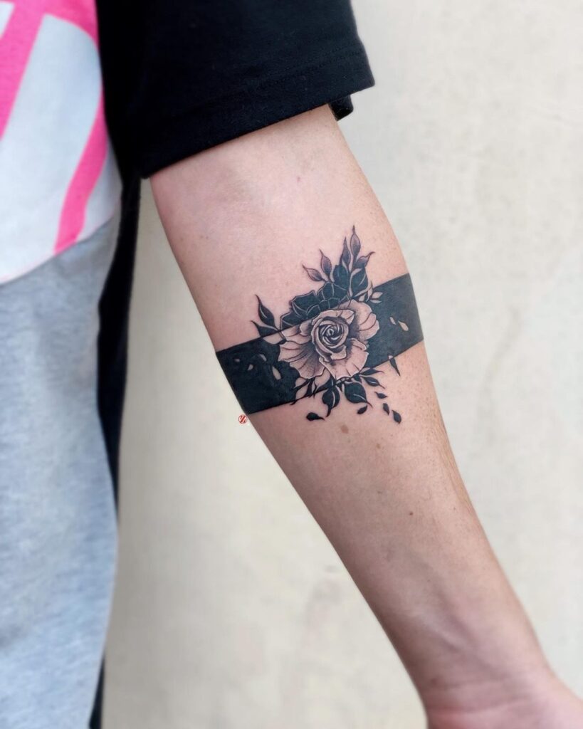 Rose Arm Band Tattoo