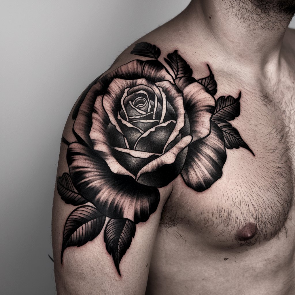 Rose Shoulder Tattoo