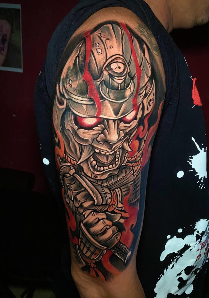 Tatuaje de un guerrero samurai