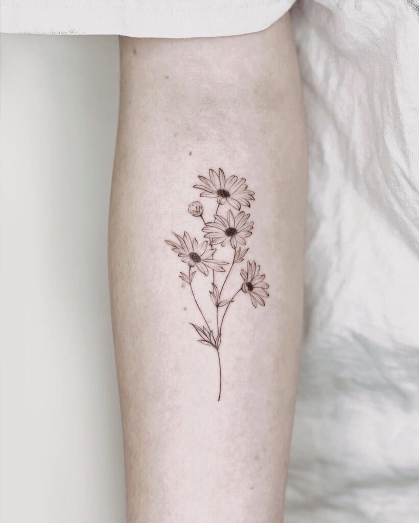 Simple Flower Tattoo