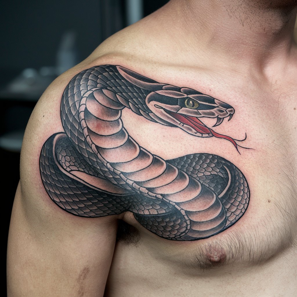 Snake Shoulder Tattoo