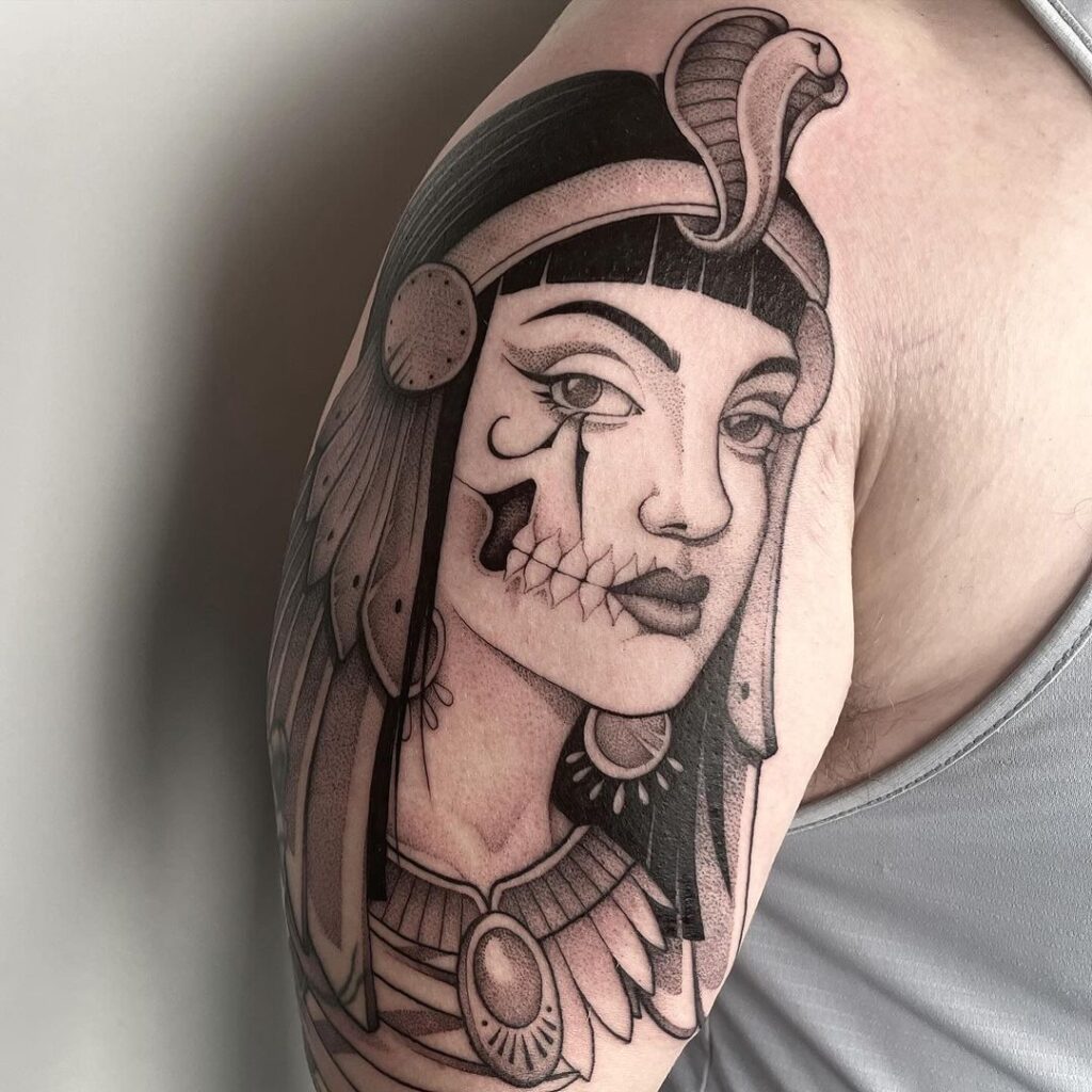 Spooky Cleopatra Tattoo