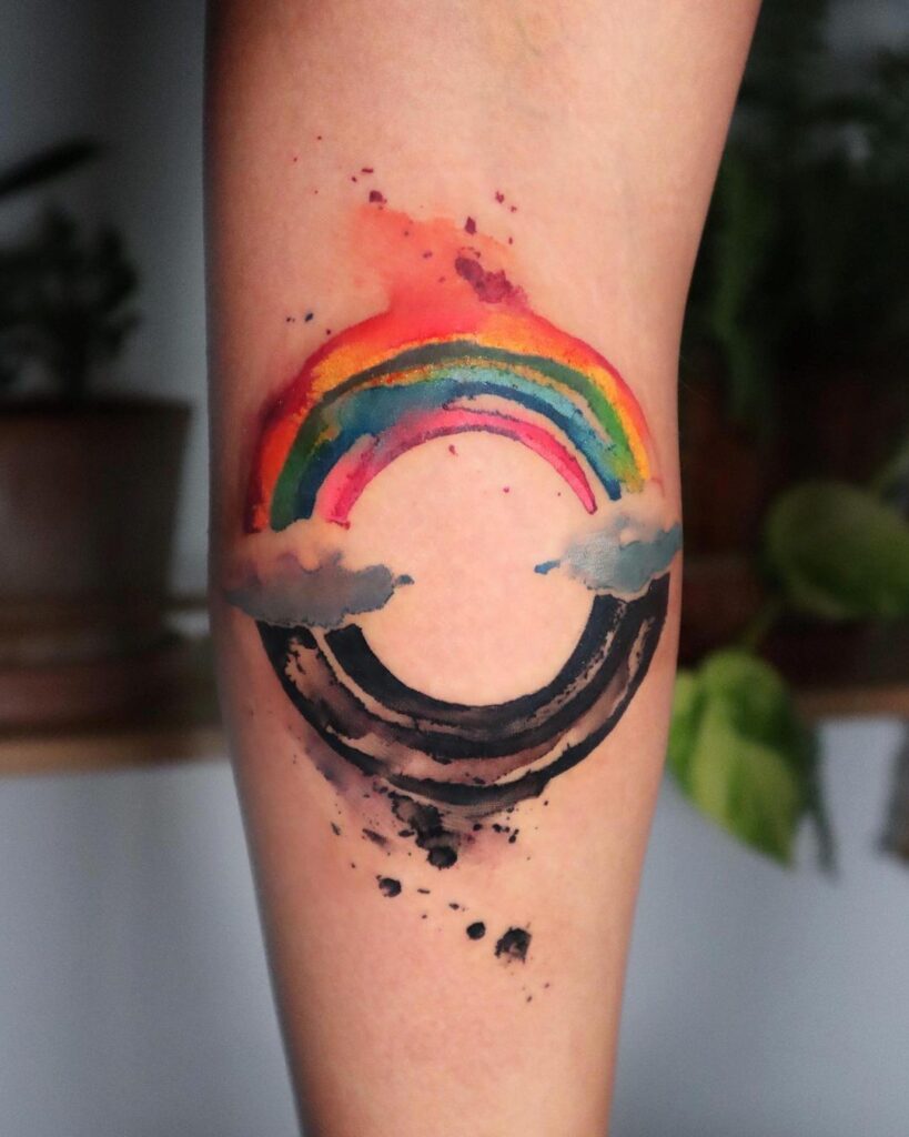 The Calm Before The Storm Watercolor Tattoo