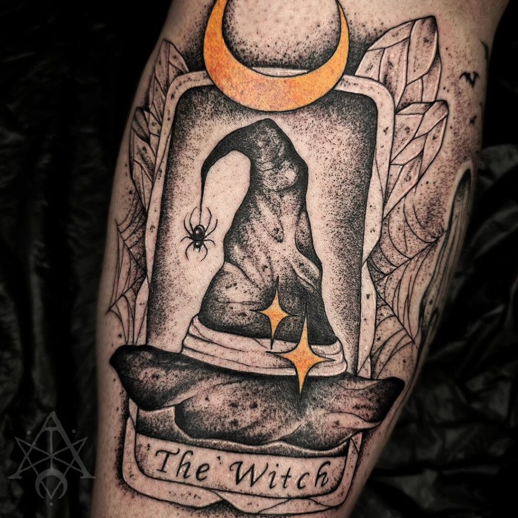 The Witch Tarot Card Tattoo