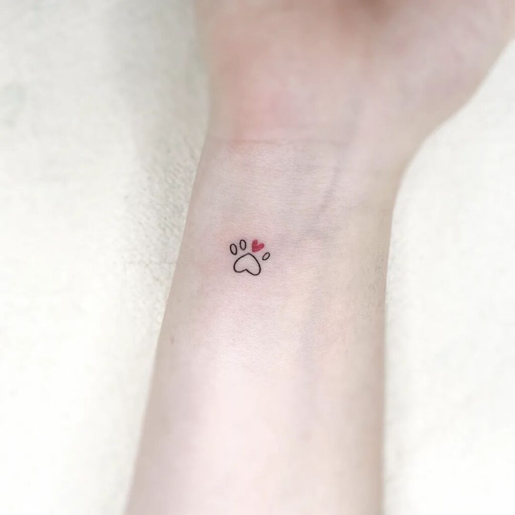 Tiny Paw Print Tattoo