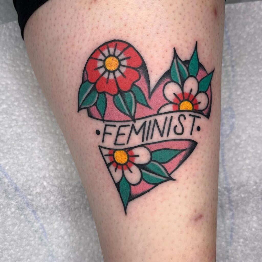 Traditional Feminist Tattoo