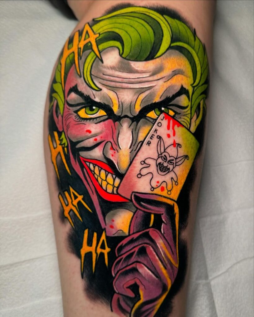 Tatuaggio vibrante di Joker