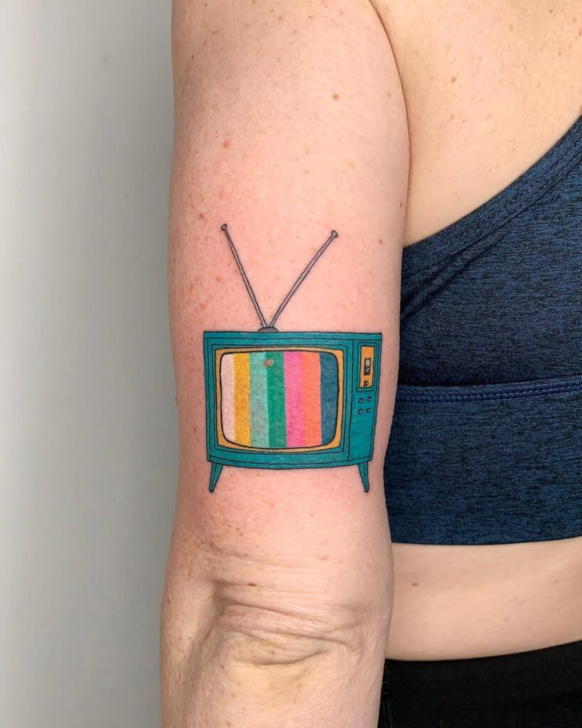 Tatuagem de TV vintage