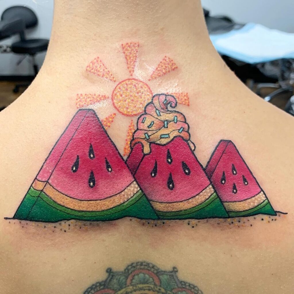 Watermelon Pyramids Tattoo