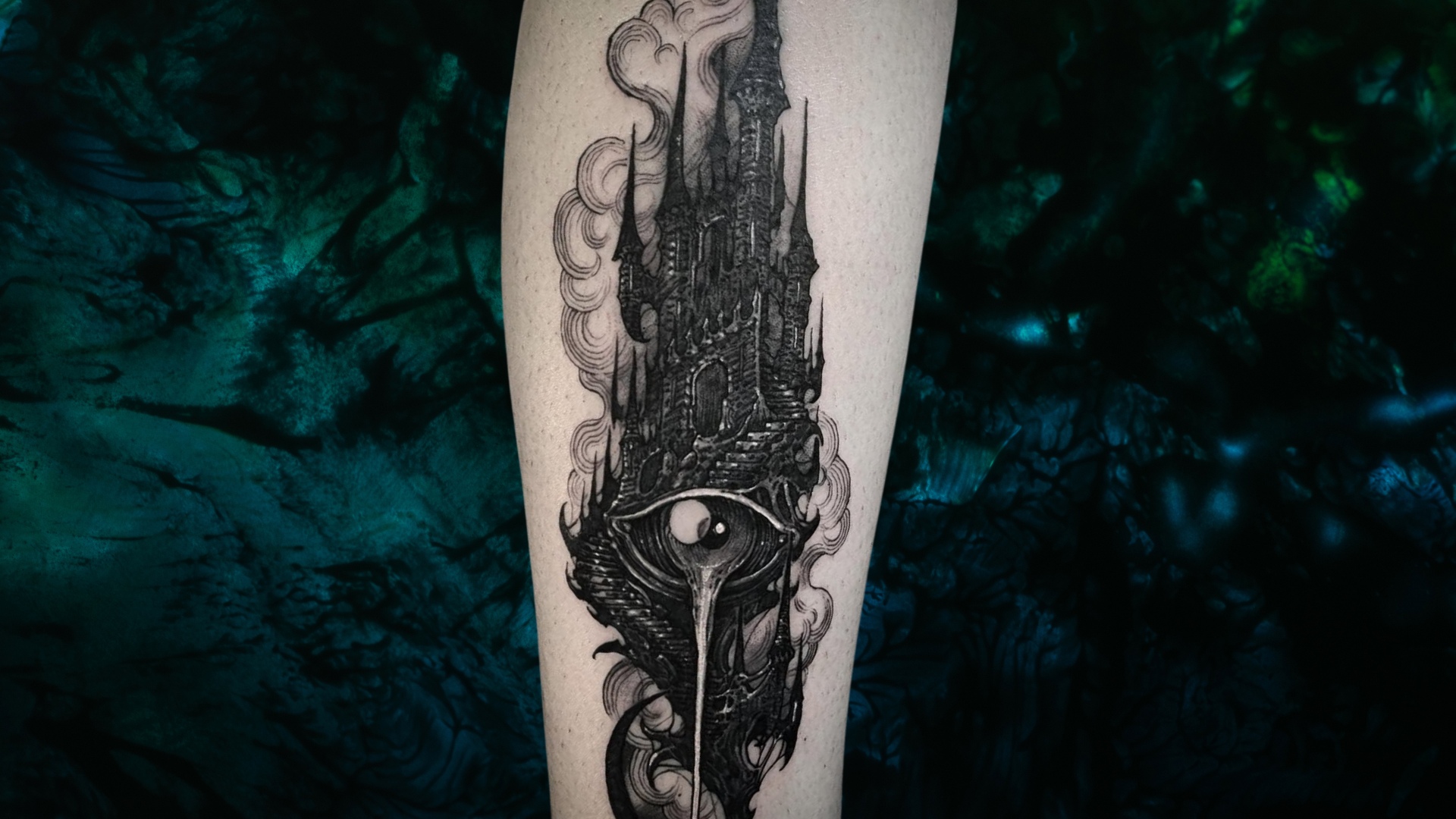 tatuaje de fantasía oscura