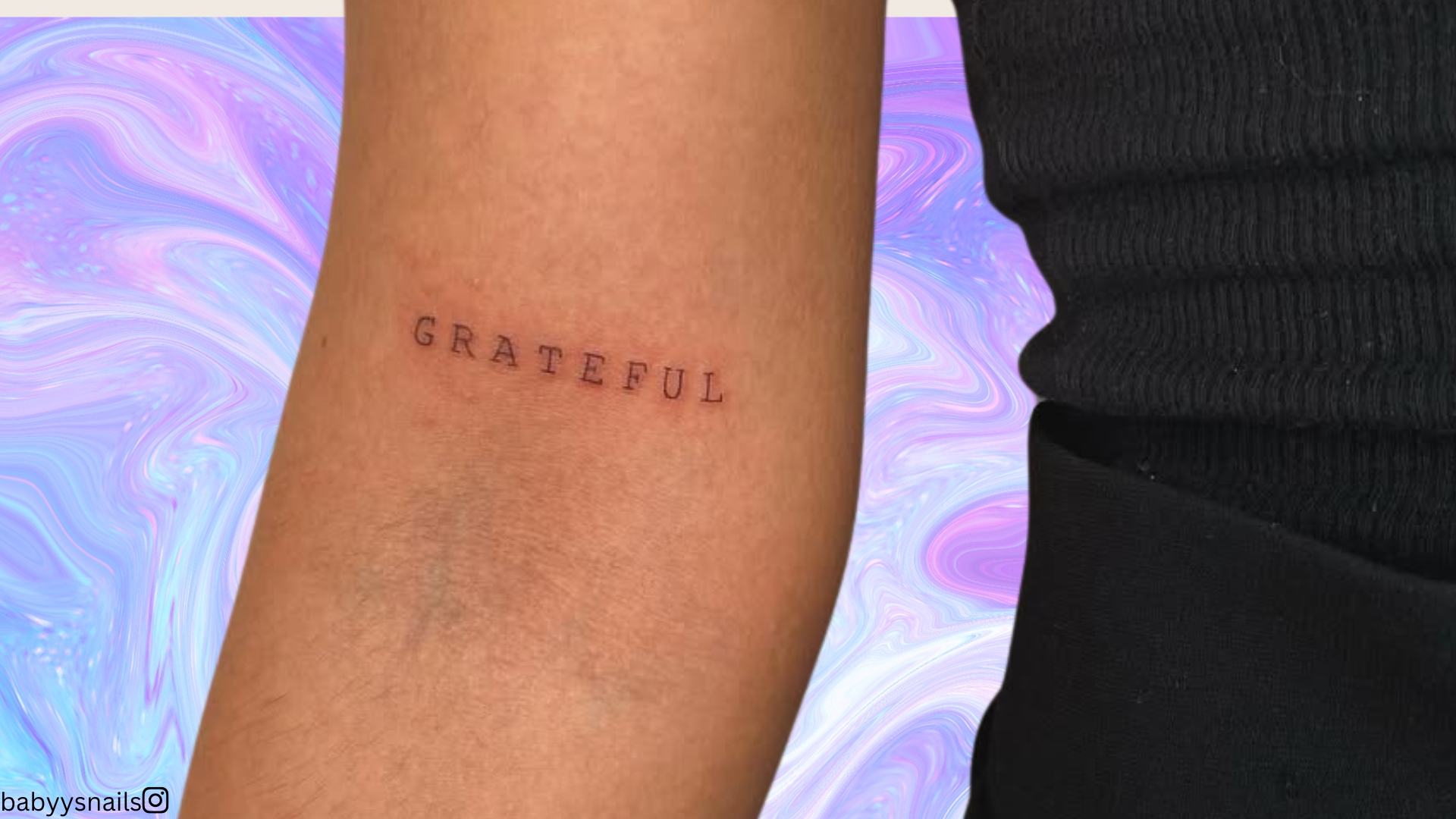 small words tattoo