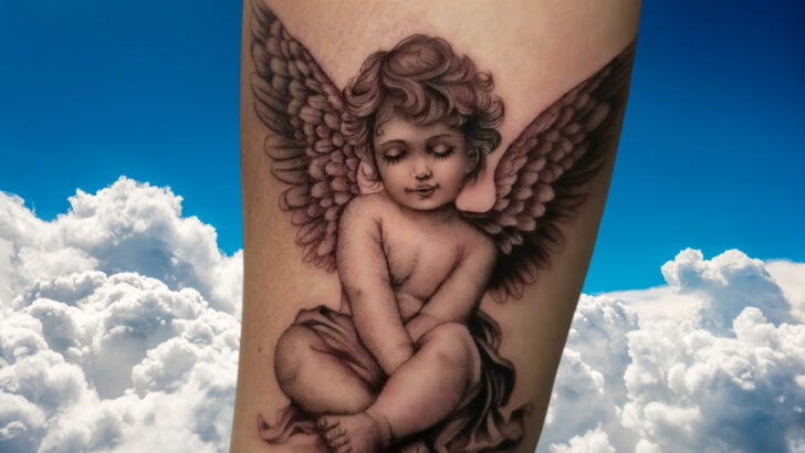 13 tatuaggi di angeli divini che rappresentano la fede e la speranza.