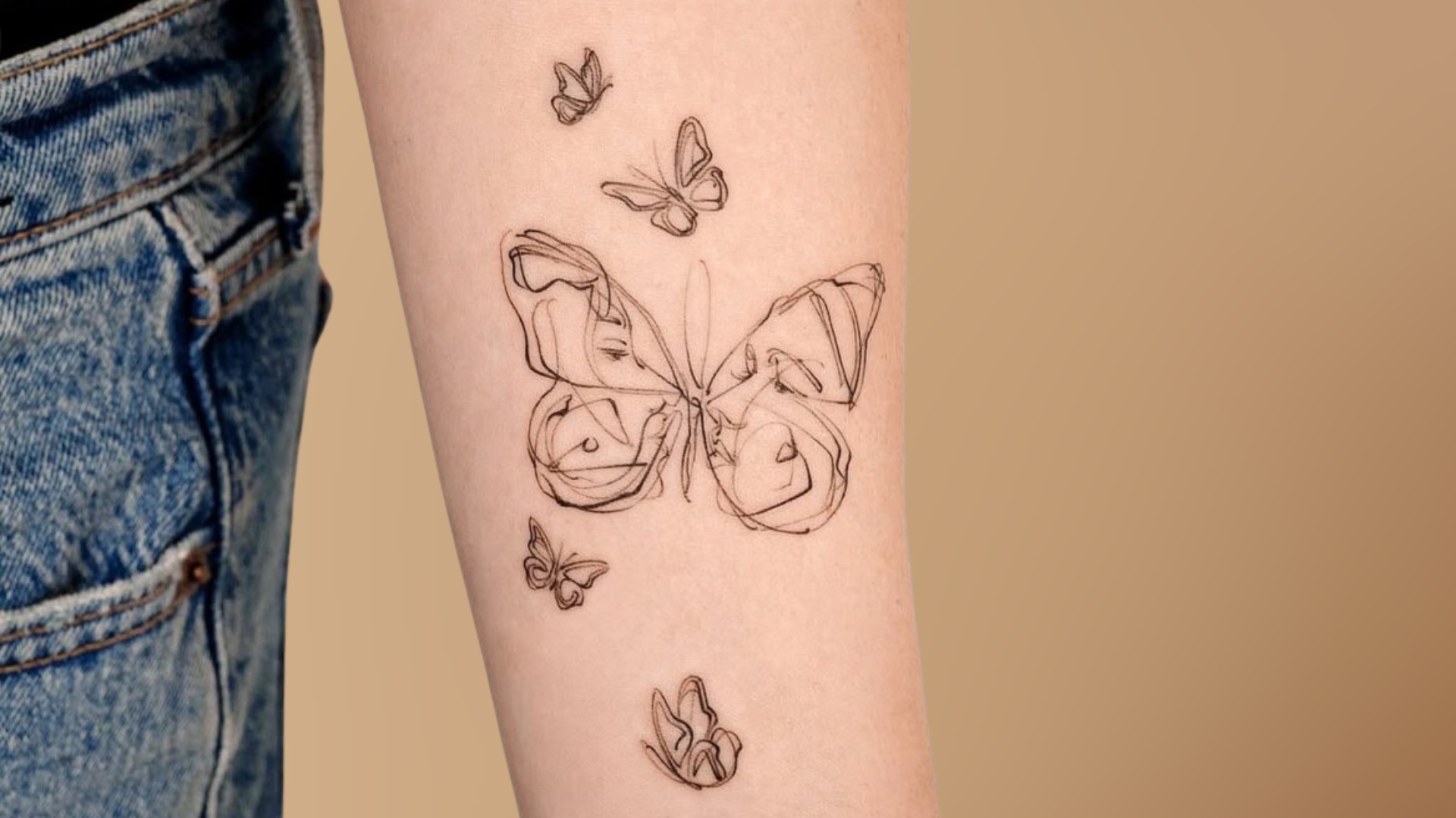 brown ink tattoo