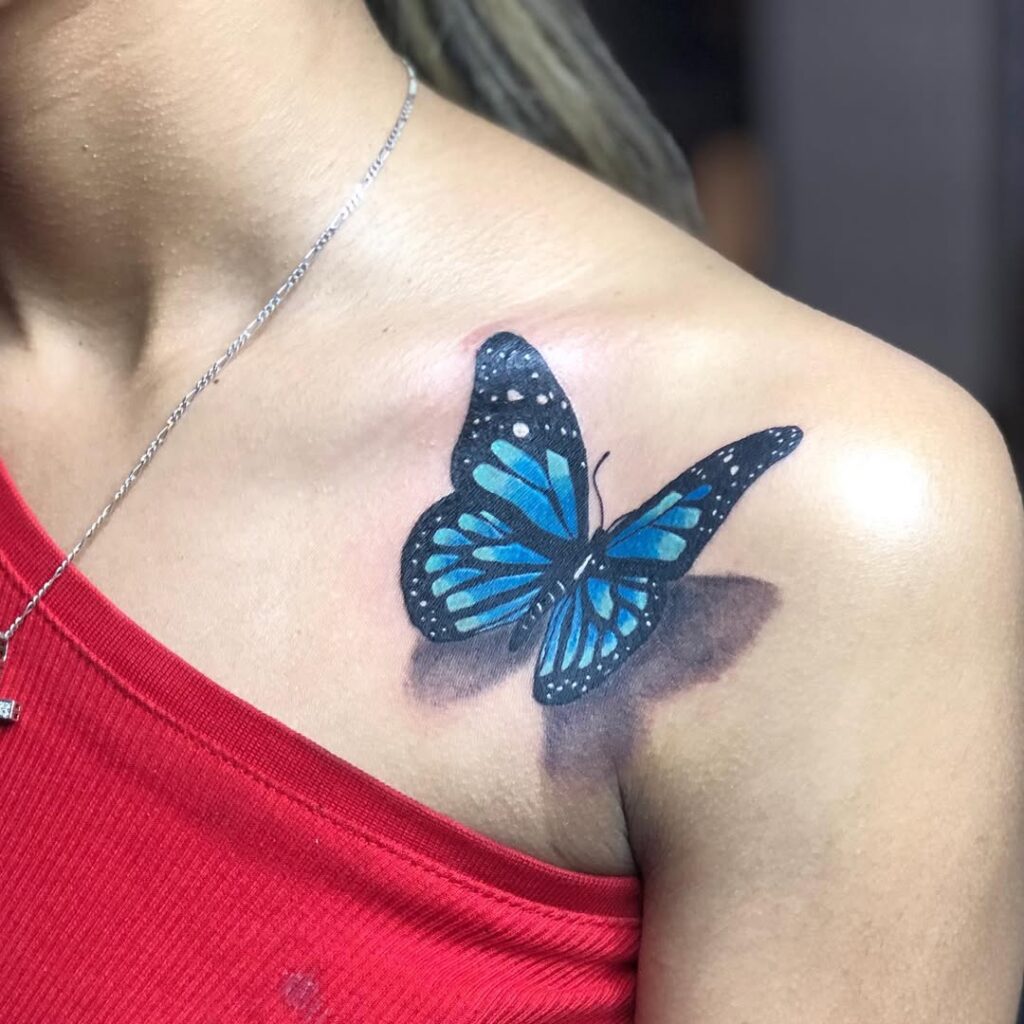 Tatuagem de borboleta 3D