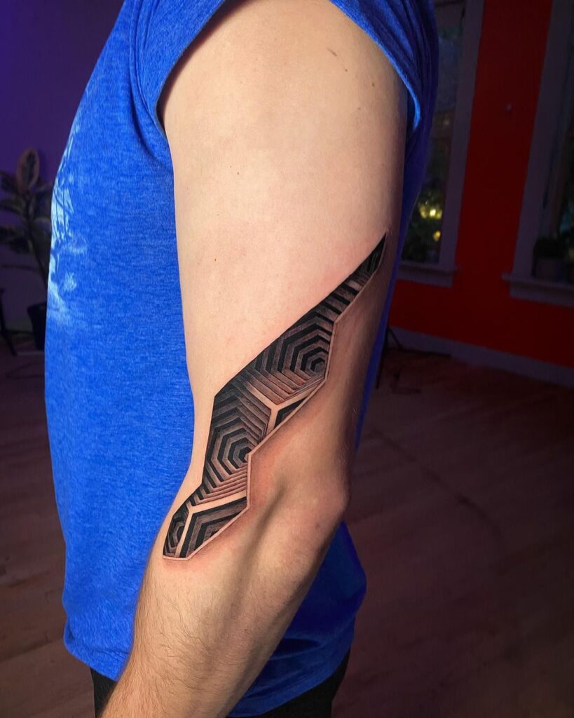 Tatuagem de ilusão 3D