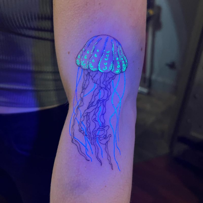 Bioluminescent Jellyfish Tattoo