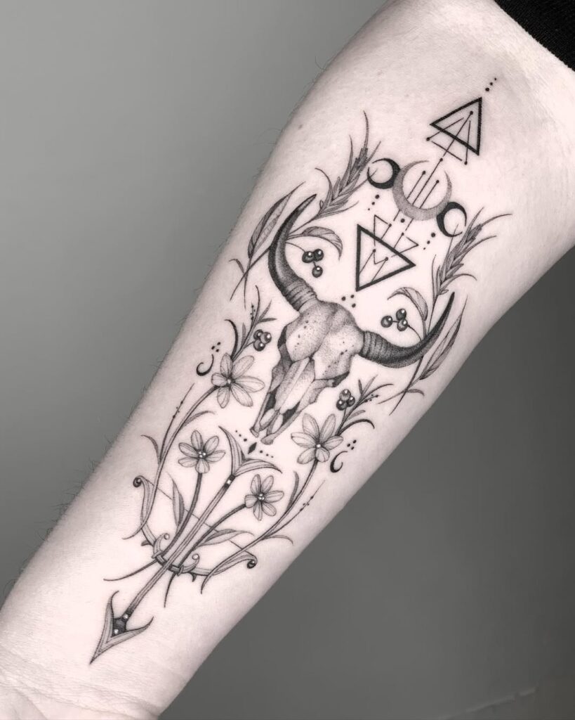 Concepto Astrología Tatuaje