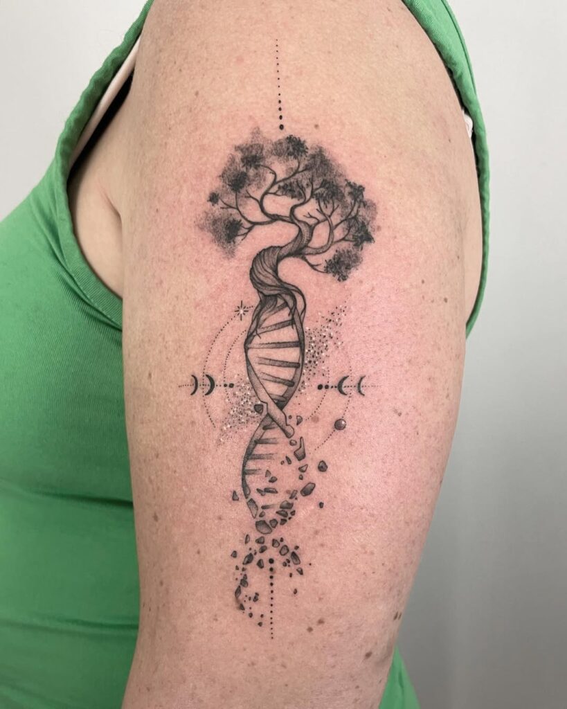 Tatuagem da árvore da vida do ADN