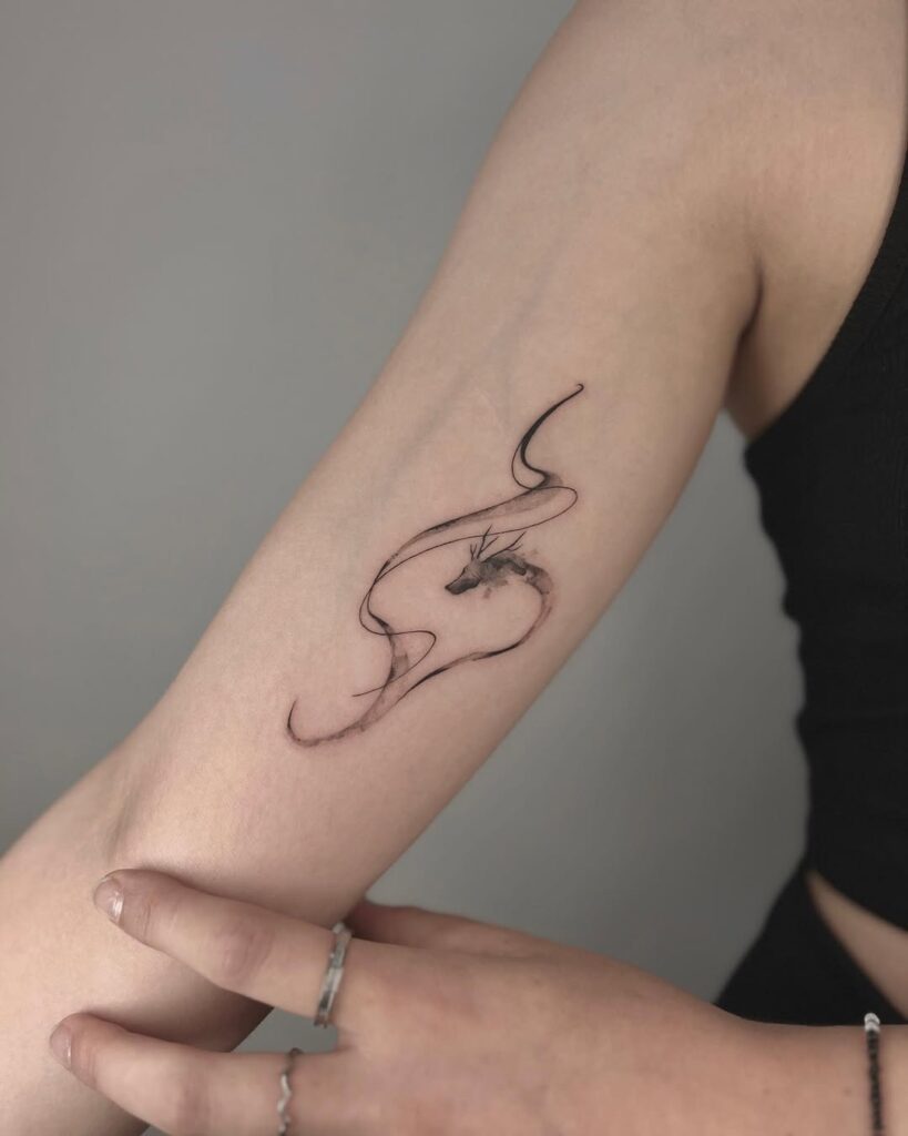 Tatuaggio del flusso del cervo