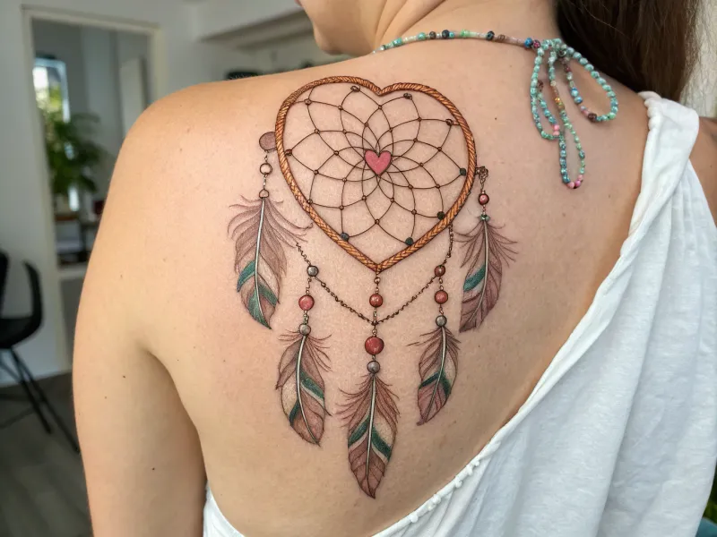 Dreamcatcher-Heart-Tattoo