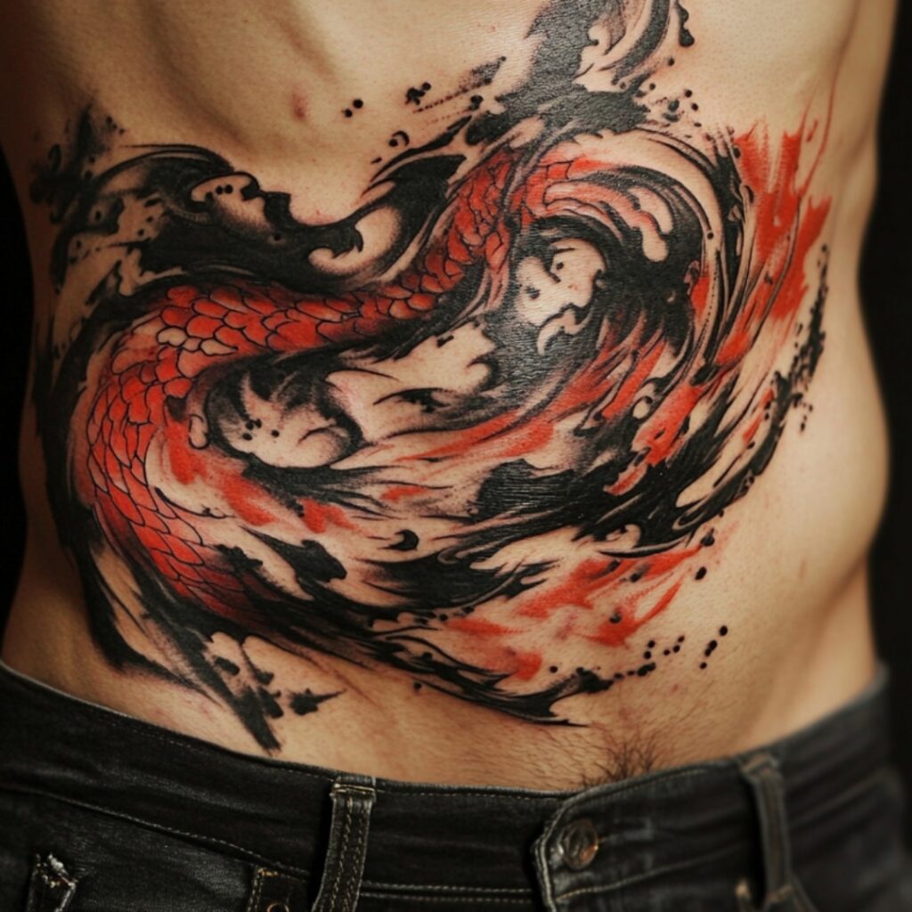 Flow Stomach Tattoo