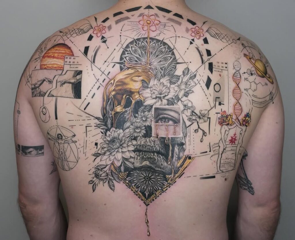 Full-Back Cosmic Concept Tattoo